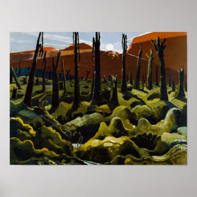 Paul Nash: Vi Skapar en ny värld 1918 Poster (Framsidan)