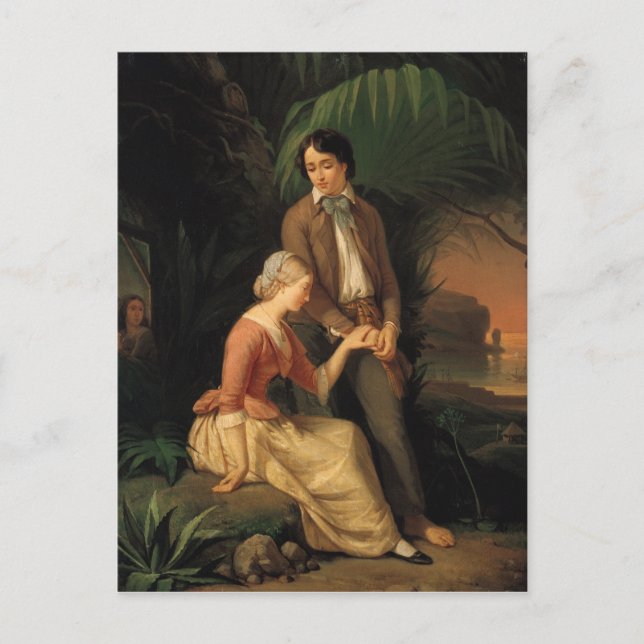 Paul och Virginie Vykort (Framsida)