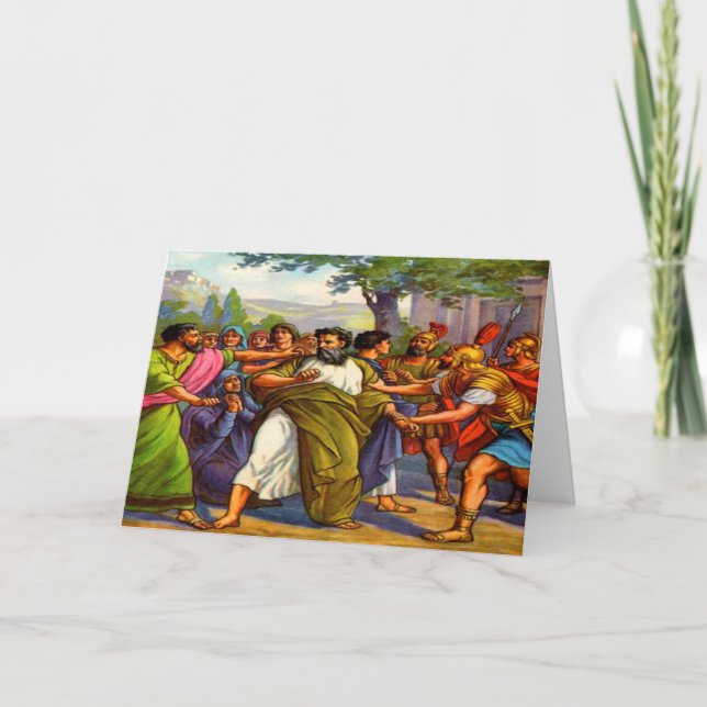 Paul på väg till fängelset Greeting Card Kort (Framsida)