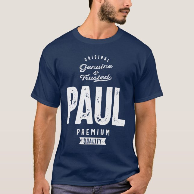 Paul Personlig Namn Birthday Gift T Shirt (Framsida)