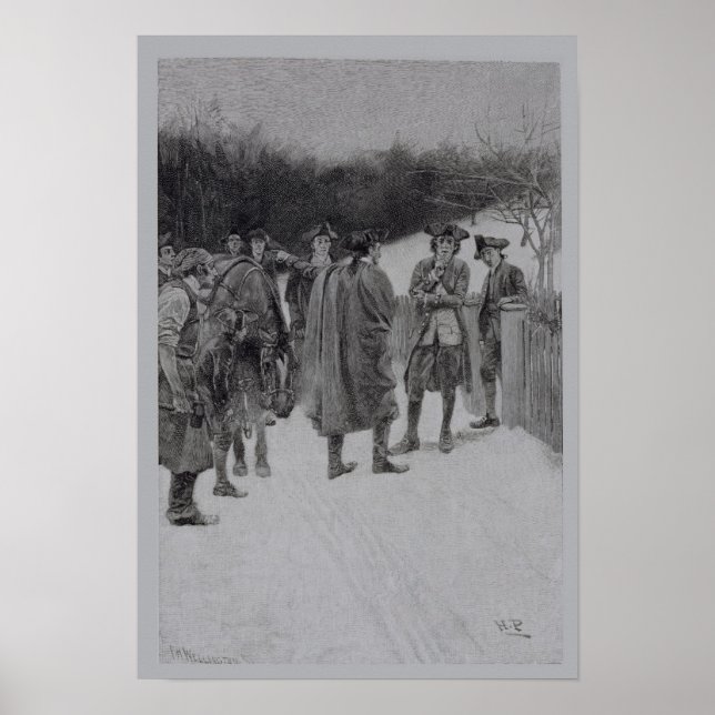 Paul Revere Bringing News to Sullivan Poster (Framsidan)