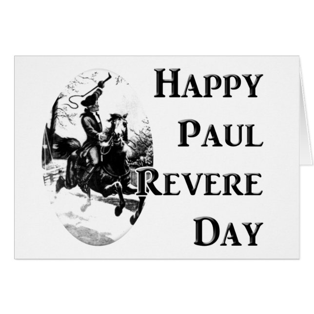 Paul Revere Day Hälsningskort (Framsidan Horizontal)