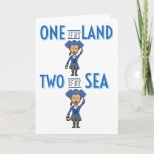 Paul Revere "One by Land Two if by Sea" Kort