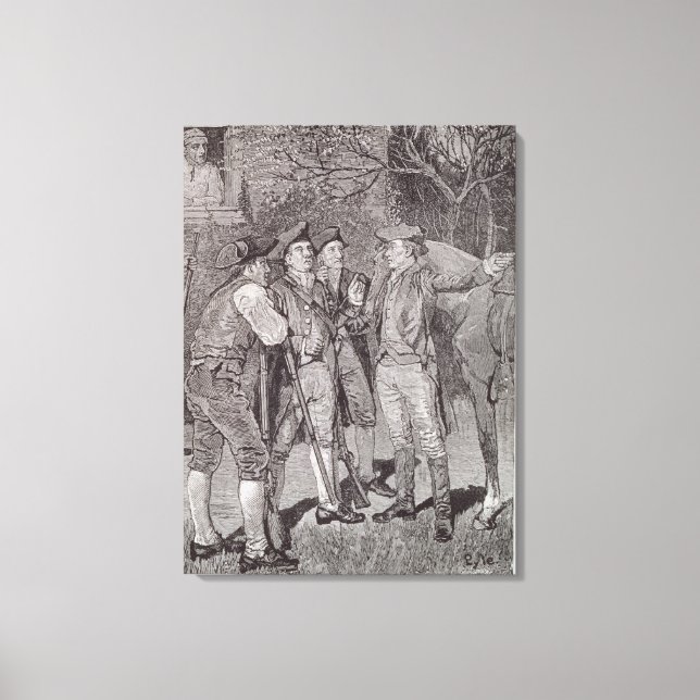 Paul Revere vid Lexington Canvastryck (Framsida)