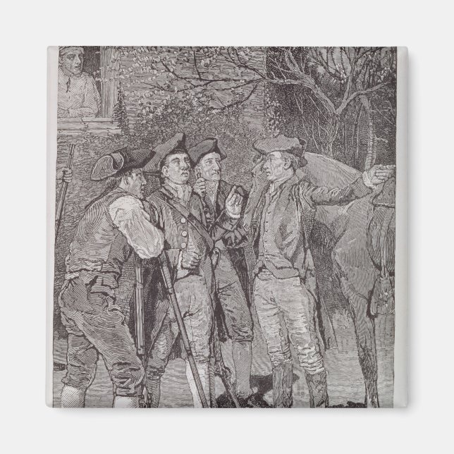 Paul Revere vid Lexington Magnet (Framsidan)