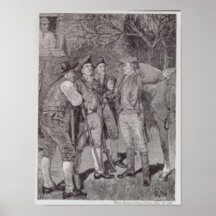 Paul Revere vid Lexington Poster