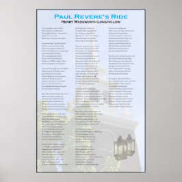 Paul Reveres Midnight Ride av Longmeders Poster