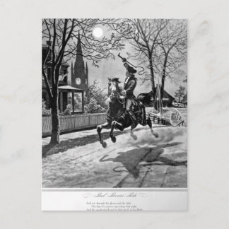 Paul Reveres Ride.  1775_Krig-bild Vykort