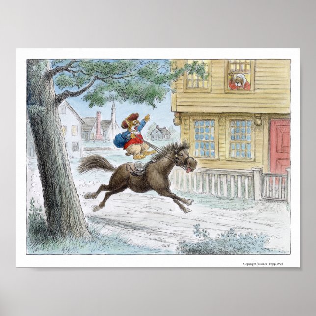 Paul Reveres Ride Print by Wallace Tripp Poster (Framsidan)