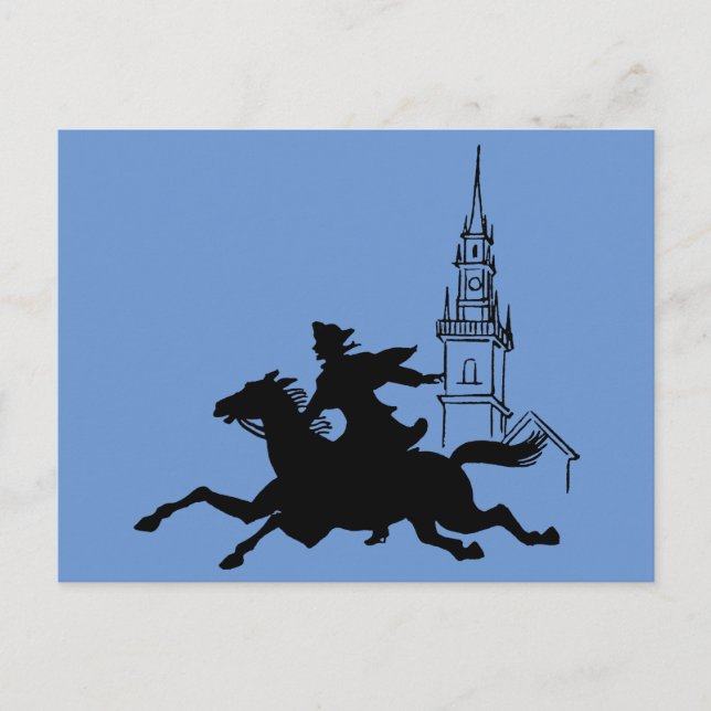 Paul Reveres's Ride Vykort (Framsida)