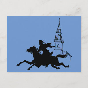 Paul Reveres's Ride Vykort