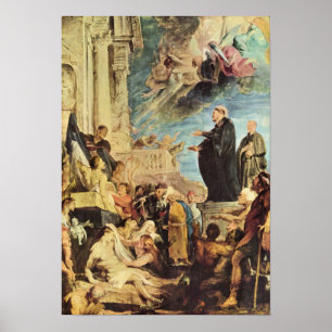 Paul Rubens - mirakel av St Francis Xavier Poster