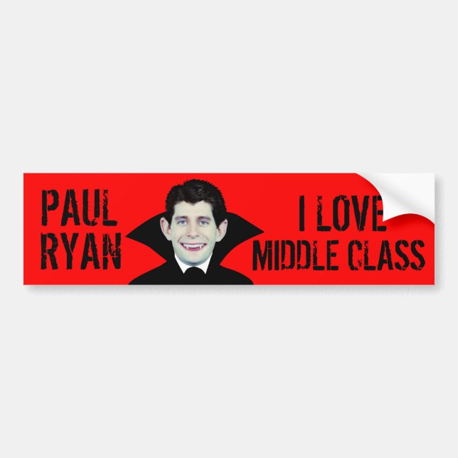 Paul Ryan älskar medelklass Bildekal (Framsidan)