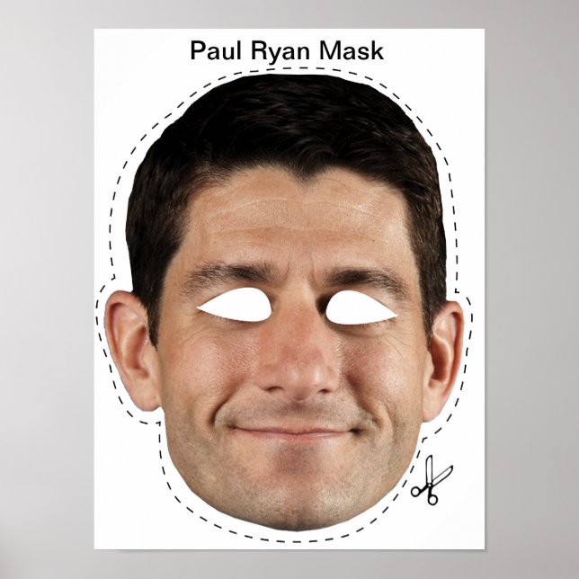 Paul Ryan Halloween Mask Poster (Framsidan)