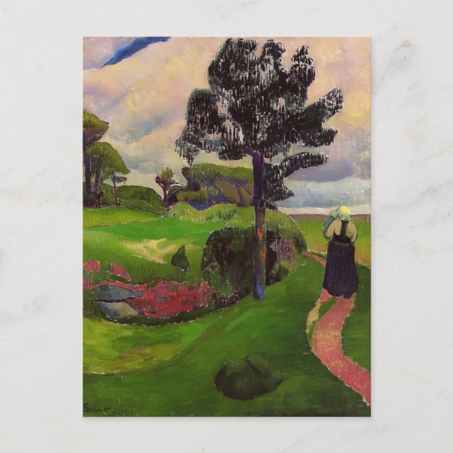 Paul Serusier-Mor & Child på ett bondlandskap Vykort (Framsida)