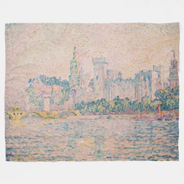 Paul Signac - Avignon, God morgon Fleecefilt (Framsidan (Horisontell))