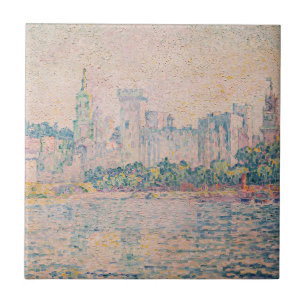 Paul Signac - Avignon, God morgon Kakelplatta