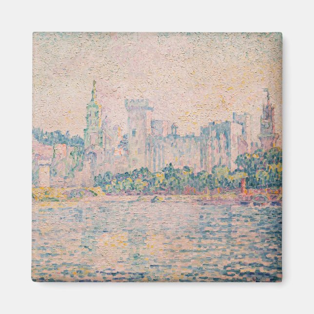Paul Signac - Avignon, God morgon Magnet (Framsidan)