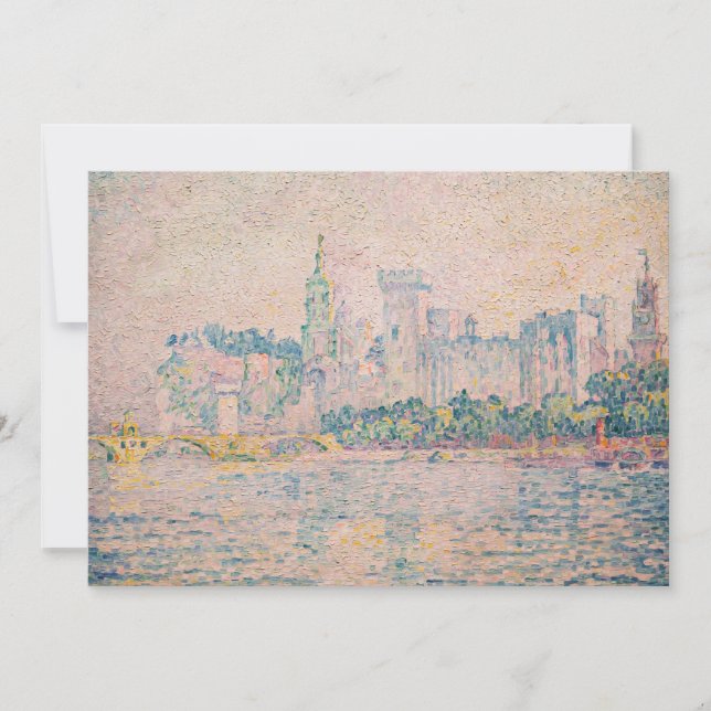 Paul Signac - Avignon, morgon Inbjudningar (Framsida)