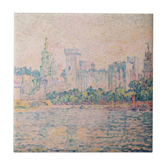 Paul Signac - Avignon, morgon Kakelplatta (Framsidan)