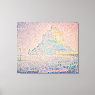 Paul Signac - berget Saint Michel Fog och Sol Canvastryck
