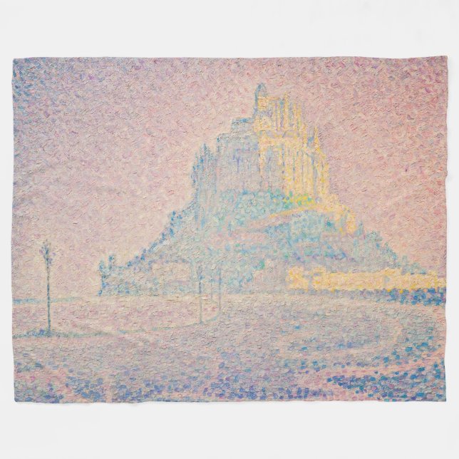 Paul Signac - berget Saint Michel Fog och Sol Fleecefilt (Framsidan (Horisontell))