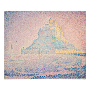 Paul Signac - berget Saint Michel Fog och Sol Fototryck