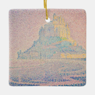 Paul Signac - berget Saint Michel Fog och Sol Julgransprydnad Keramik