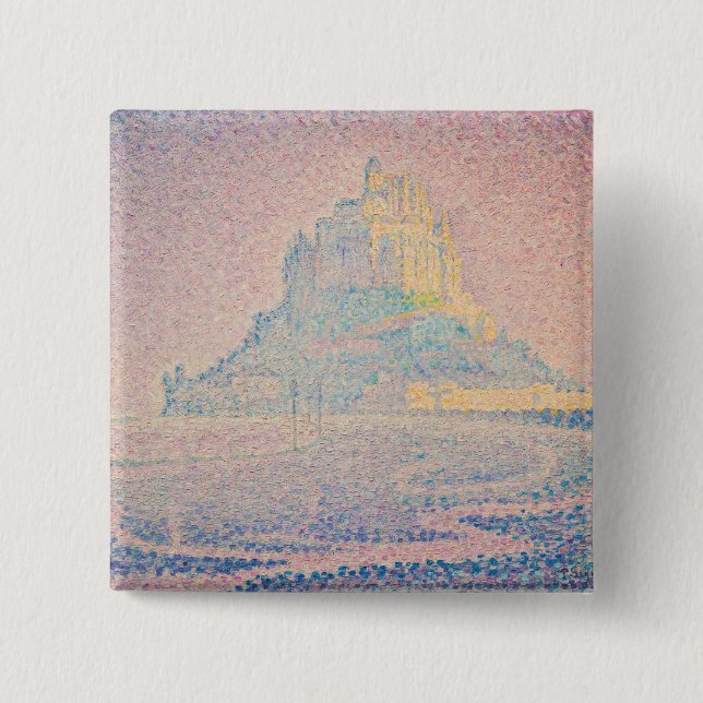 Paul Signac - berget Saint Michel Fog och Sol Knapp (Framsida)