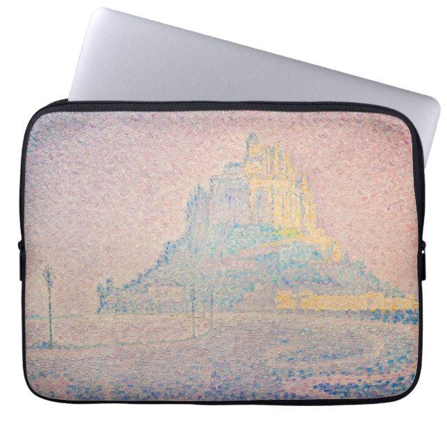 Paul Signac - berget Saint Michel Fog och Sol Laptop Fodral (Framsidan)