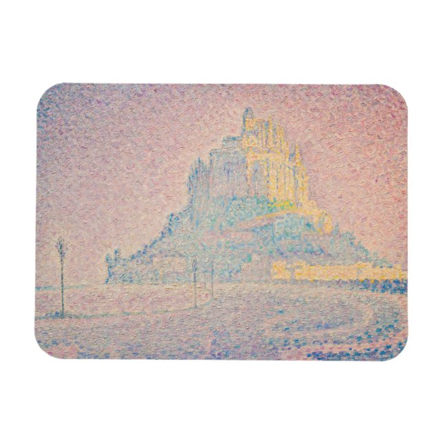 Paul Signac - berget Saint Michel Fog och Sol Magnet (Horisontell)