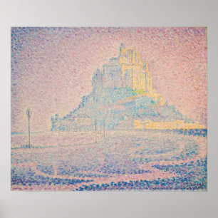 Paul Signac - berget Saint Michel Fog och Sol Poster