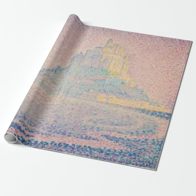 Paul Signac - berget Saint Michel Fog och Sol Presentpapper (Utrullad)