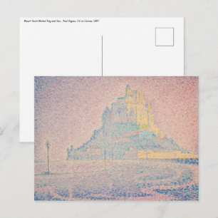 Paul Signac - berget Saint Michel Fog och Sol Vykort