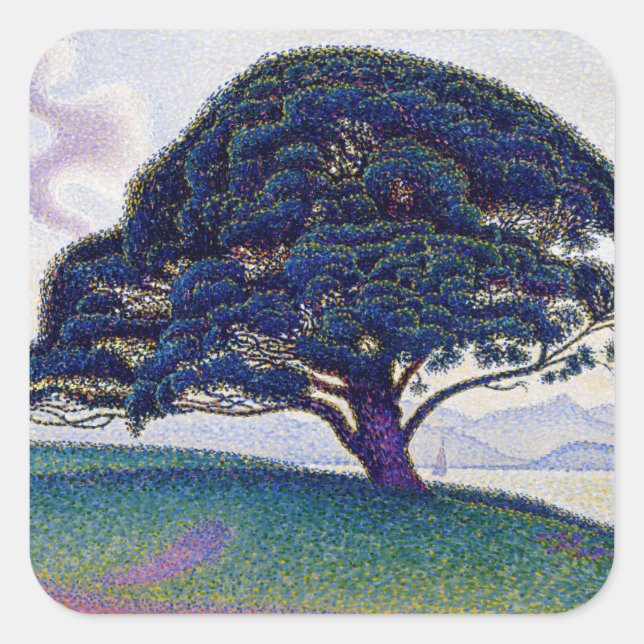 Paul Signac - Bonaventure Gräs Fyrkantigt Klistermärke (Framsida)