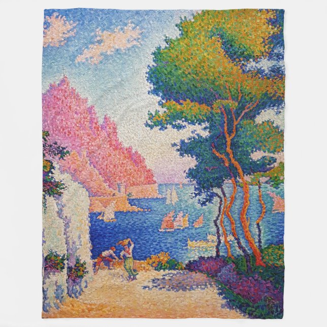 Paul Signac - Capo di Noli Fleecefilt (Framsidan)