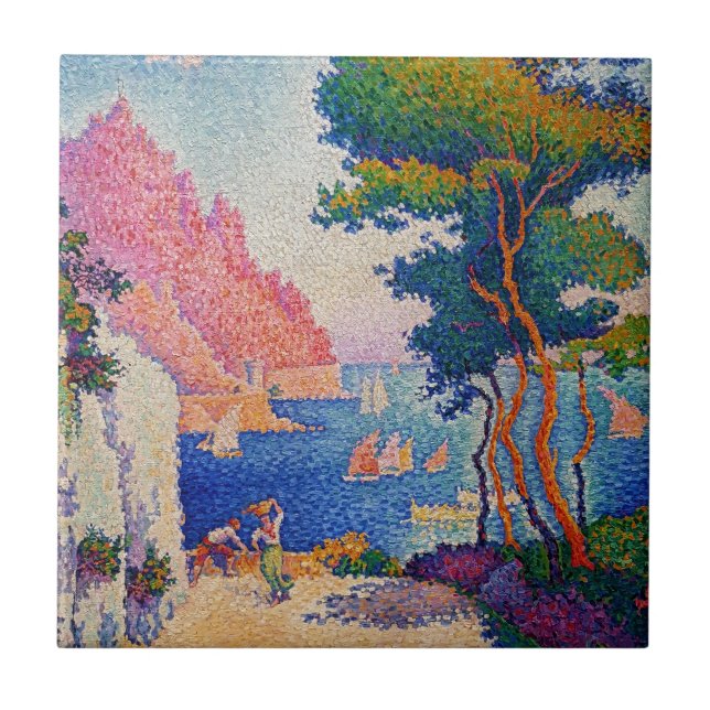 Paul Signac - Capo di Noli Kakelplatta (Framsidan)