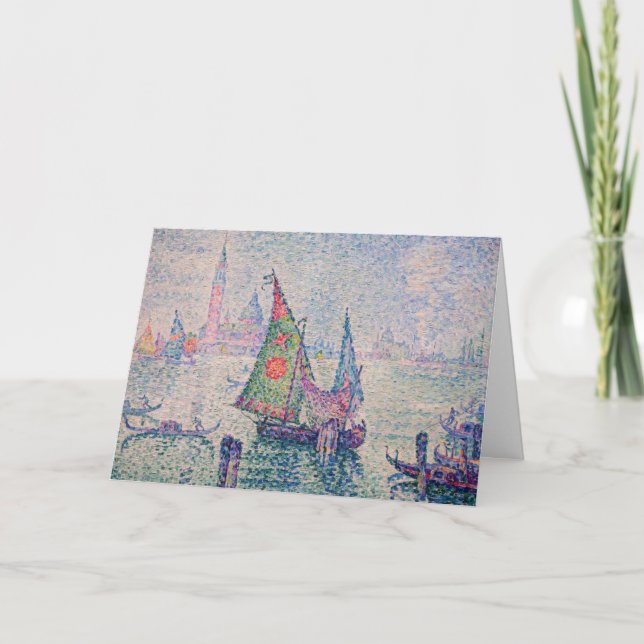 Paul Signac - Den gröna segeln Kort (Framsida)