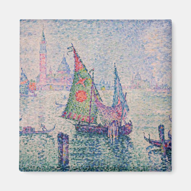 Paul Signac - Den gröna segeln Magnet (Framsidan)
