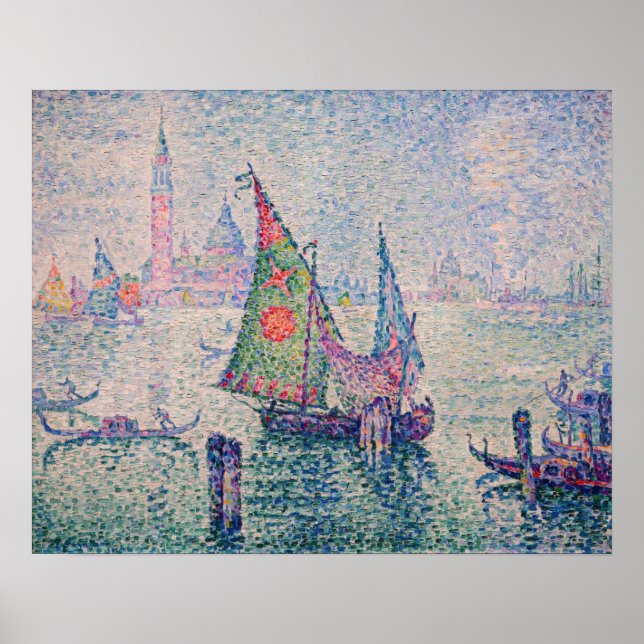 Paul Signac - Den Gröna Segeln Poster (Framsidan)