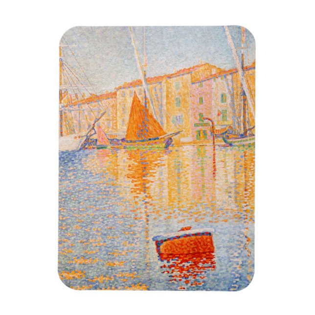 Paul Signac - Den röda bojen, Saint-Tropez Magnet (Vertikal)