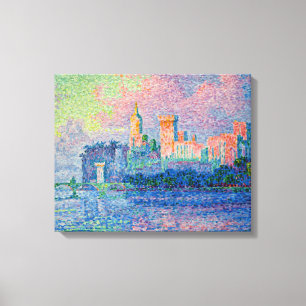 Paul Signac - Det påvliga palatset, Avignon Canvastryck