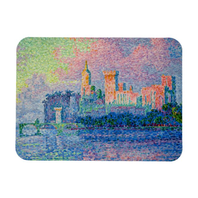 Paul Signac - Det påvlige palasset, Avignon Magnet (Horisontell)