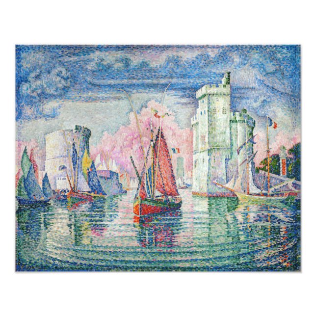 Paul Signac - Entrance of La Rochelle Harbor Fototryck (Framsidan)