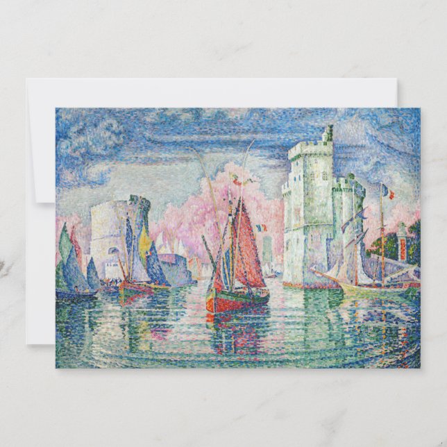 Paul Signac - Entrance of La Rochelle Harbor Inbjudningar (Framsida)
