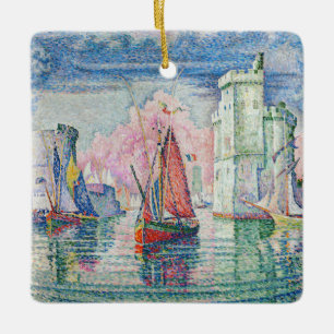 Paul Signac - Entrance of La Rochelle Harbor Julgransprydnad Keramik