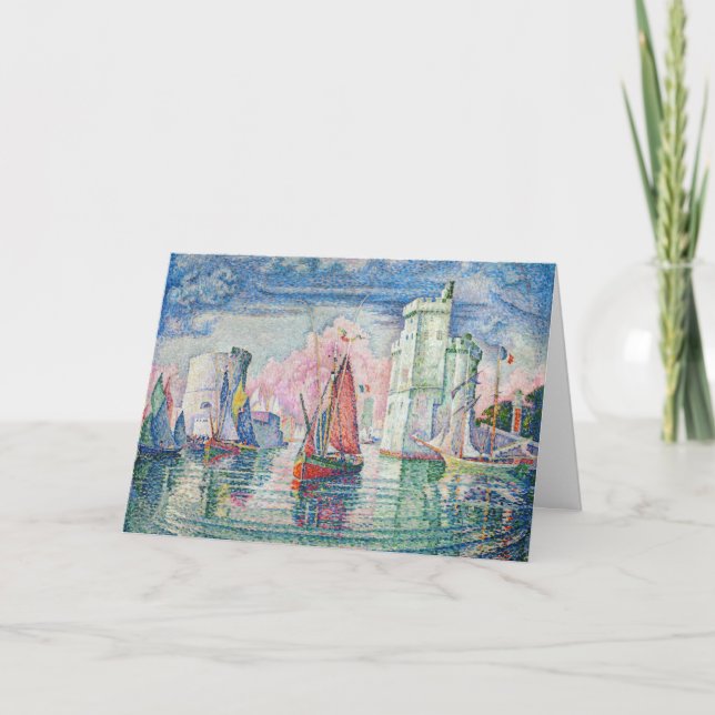 Paul Signac - Entrance of La Rochelle Harbor Kort (Framsida)