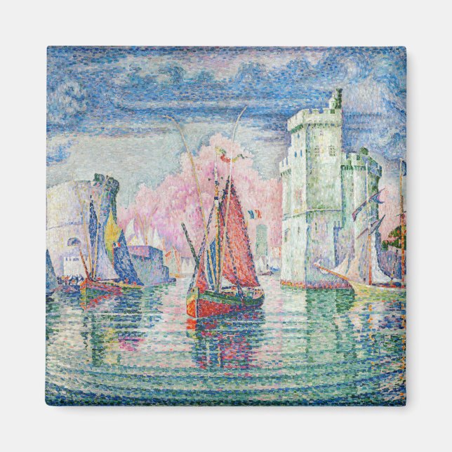Paul Signac - Entrance of La Rochelle Harbor Magnet (Framsidan)