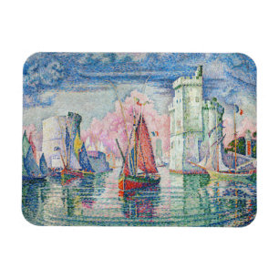 Paul Signac - Entrance of La Rochelle Harbor Magnet