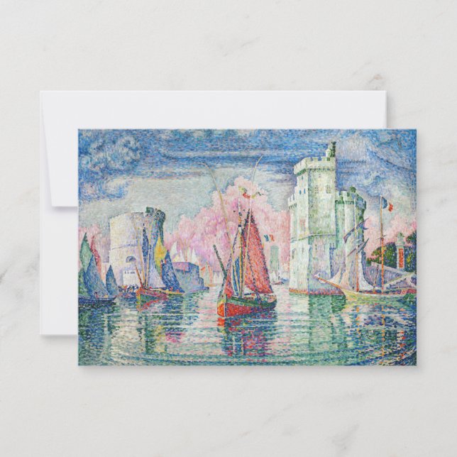 Paul Signac - Entrance of La Rochelle Harbor Tack Kort (Framsida)